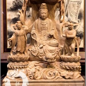 白身普陀岩觀音 善財 龍女三仙觀音脅侍