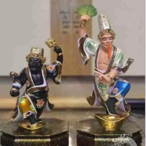 謝范將軍 踩元寶 大二爺-8寸8安金彩繪