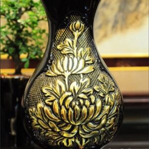 高級銅製仿古色花瓶~佛堂專屬用品-花開富貴
