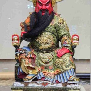 坐虎皮椅持春秋關聖帝君 文關公 關雲長 恩主公